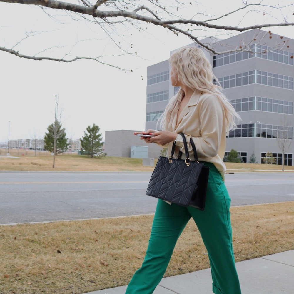 ASOS Green Wide Legged Pant